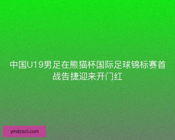 中国U19男足在熊猫杯国际足球锦标赛首战告捷迎来开门红