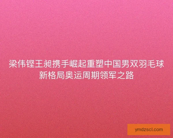 梁伟铿王昶携手崛起重塑中国男双羽毛球新格局奥运周期领军之路 梁伟铿王昶携手崛起重塑中国男双羽毛球新格局奥运周期领军之路